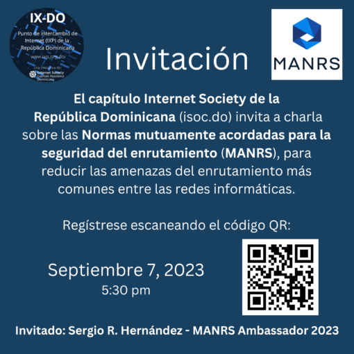 Webinar de isoc.do y ix.do sobre Manrs